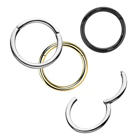 Aro de titanio para piercing nostril