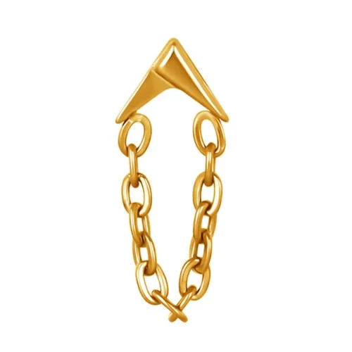 Tops de titanio con baño de oro